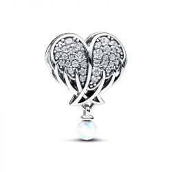 Charm femme pandora cŒur & ailes d’ange scintillantes argent 925/1000 - charms - edora - 2