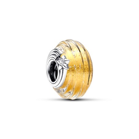 Charm femme pandora étoile filante en verre de murano argent 925/1000 – charms