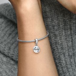 Charm femme pandora pendant double amour familial argent 925/1000 - charms - edora - 1