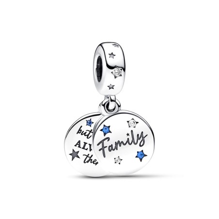 Charm femme pandora pendant double amour familial argent 925/1000 – charms