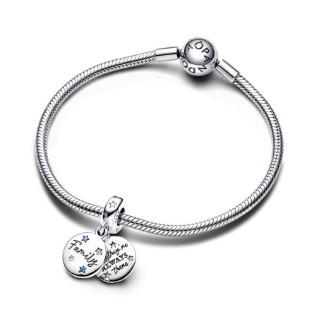 Charm femme pandora pendant double amour familial argent 925/1000 – charms