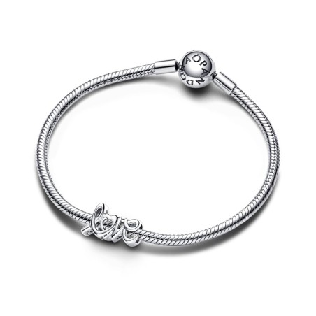 Charm femme pandora love en lettres cursives argent 925/1000 – accueil