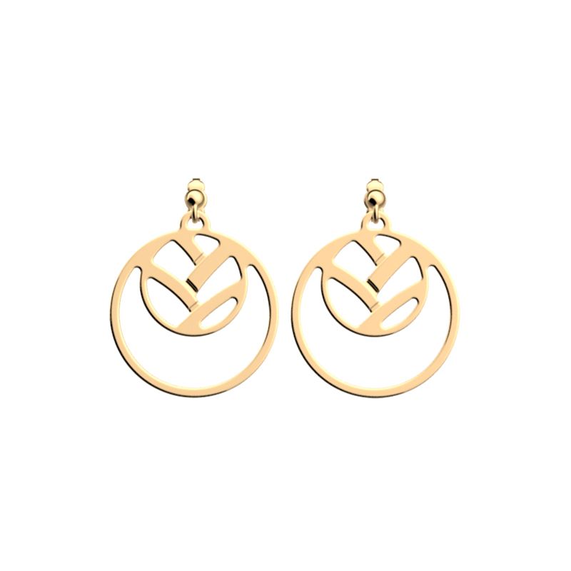 Boucles d'oreilles pendantes femme 16mm les georgettes tresse laiton doré - pendantes - edora