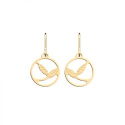 Boucles d'oreilles dormeuses femme 16mm les georgettes Épis de blÉ laiton doré - pendantes - edora - 0