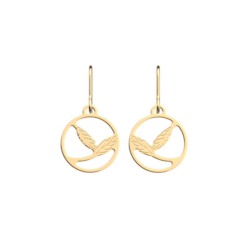 Boucles d'oreilles dormeuses femme 16mm les georgettes Épis de blÉ laiton doré - pendantes - edora