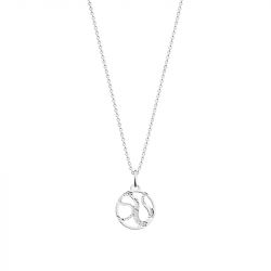 Collier femme 16mm les georgettes reptile laiton argenté - colliers-femme - edora - 0