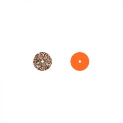 Cuir colliers et joncs 16mm les georgettes paillettes multicolores tangerine - cuirs - edora - 0