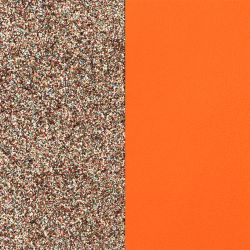 Cuir colliers et joncs 16mm les georgettes paillettes multicolores tangerine - accessoires-les-georgettes - edora - 1