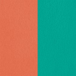 Cuir collier 25mm les georgettes terracotta bleu lagon - accessoires-les-georgettes - edora - 1