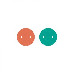 Cuir collier 25mm les georgettes terracotta bleu lagon - accessoires-les-georgettes - edora - 0