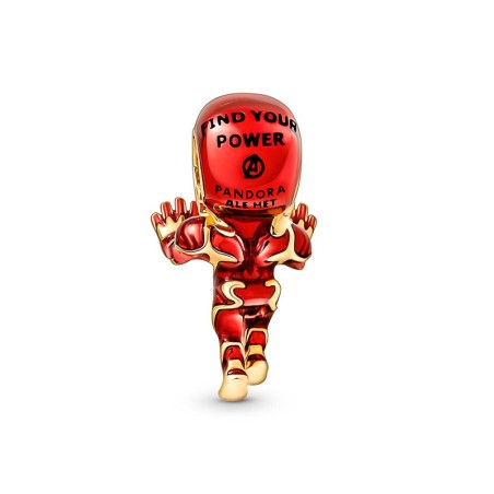 Charm femme pandora marvel the avengers iron man doré 14 carats – charms