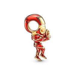 Charm femme pandora marvel the avengers iron man doré 14 carats - charms - edora - 3