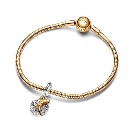Charm femme pandora disney pendant fée clochette nuit céleste argent 925/1000 doré 14 carats – charms