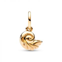 Charm femme pandora x disney pendant coquillage enchantÉ la petite sirÈne métal doré 14 carats - charms - edora - 2