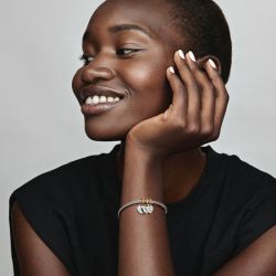 Charm femme pandora pendant triple sÉparable amitiÉ bimatiÈre doré 14 carats argent 925/1000 - charms - edora - 1