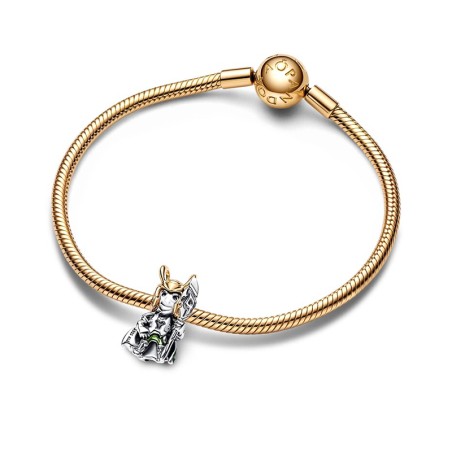 Charm femme marvel x pandora loki doré 14 carats argent 925/1000 – charms
