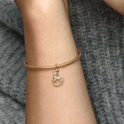 Charm femme pandora pendant licorne À bascule doré 14 carats - charms - edora - 1