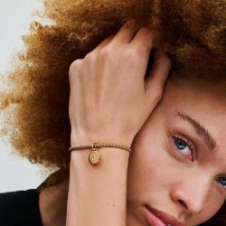 Médaillon femme pandora amour ouvrable et gravable doré 14 carats - charms - edora - 1