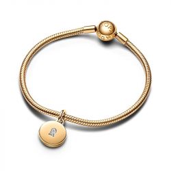 Médaillon femme pandora amour ouvrable et gravable doré 14 carats - charms - edora - 3