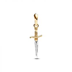 Charm femme game of thrones x pandora aiguille doré 14 carats argent 925/1000 - charms - edora - 2