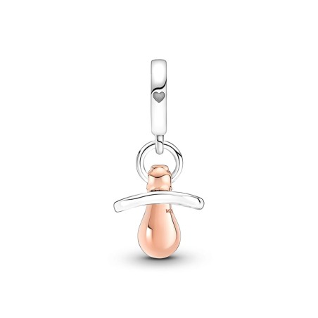Charm femme pandora pendant tétine de bébé doré rose 14 carats argent 925/1000 – charms
