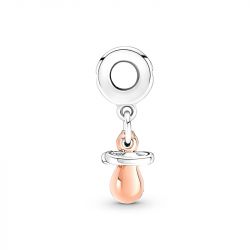 Charm femme pandora pendant tÉtine de bÉbÉ doré rose 14 carats argent 925/1000 - charms - edora - 3