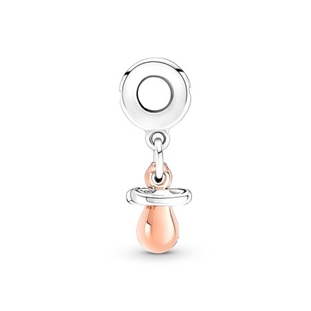 Charm femme pandora pendant tétine de bébé doré rose 14 carats argent 925/1000 – charms