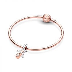 Charm femme pandora pendant tÉtine de bÉbÉ doré rose 14 carats argent 925/1000 - charms - edora - 5