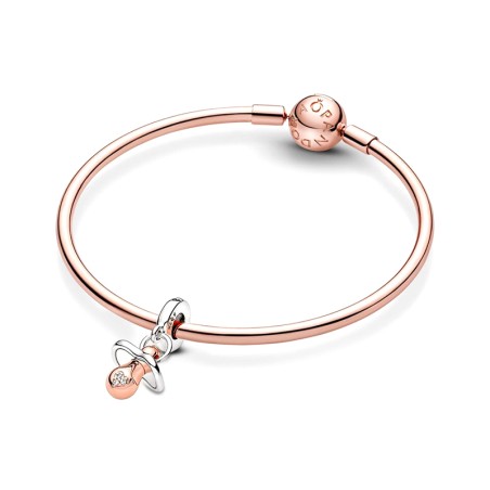 Charm femme pandora pendant tétine de bébé doré rose 14 carats argent 925/1000 – charms