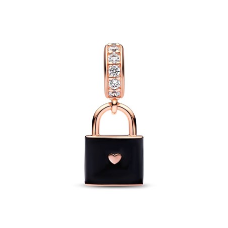 Charm femme pandora pendant cadenas d'amour doré rose 14 carats – charms