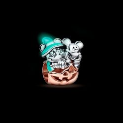 Charm gemme pandora disney citrouille halloween mickey et minnie argent 925/1000 - charms - edora - 4