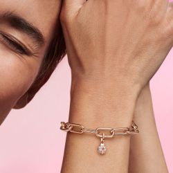 Mini dangle femme pandora me coccinelle porte-bonheur doré rose 14 carats - charms - edora - 1