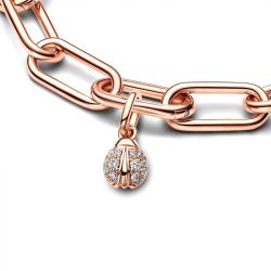 Mini dangle femme pandora me coccinelle porte-bonheur doré rose 14 carats - charms - edora - 3