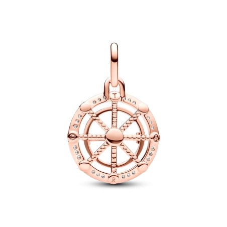 Médaillon femme pandora me roue de la fortune doré rose 14 carats – charms