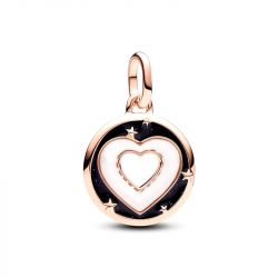 Médaillon femme pandora me cŒurs doré rose 14 carats - charms - edora - 0
