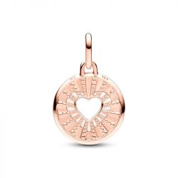 Médaillon femme pandora me cŒurs doré rose 14 carats - charms - edora - 1