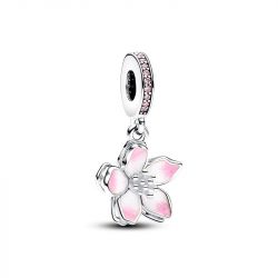 Charm femme pandora pendant fleur de cerisier argent 925/1000 - charms - edora - 0