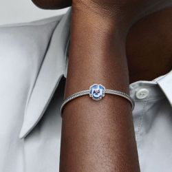 Charm femme pandora pensÉe bleu argent 925/1000 - charms - edora - 1