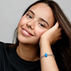 Charm femme pandora bleu profond ocÉan opalescent argent 925/1000 - charms - edora - 1