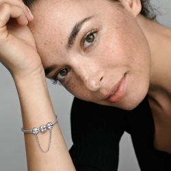 Charm femme pandora chaÎne de confort la famille pour toujours 5cm argent 925/1000 - charms - edora - 1