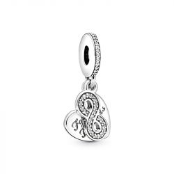 Charm femme pandora pendant cŒur amis pour la vie argent 925/1000 - charms - edora - 0