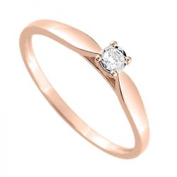 Bague or 375/1000 & bagues femme or 375/1000 & bicolores homme (2) - solitaires - edora - 2