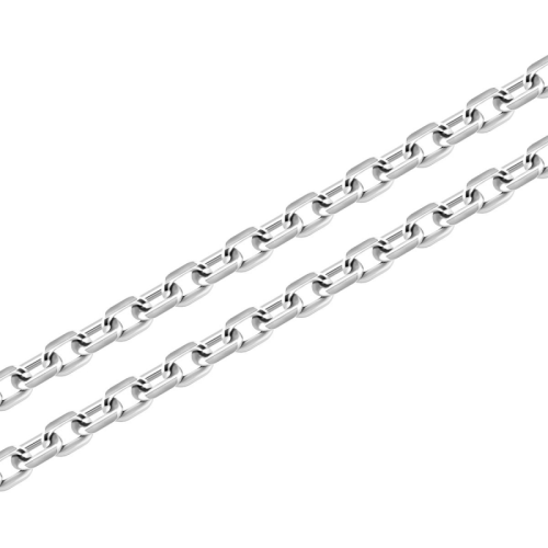 Chaîne Mixte EDORA FORCAT DIAMANTÉE 40CM 0.75 MM Or 375/1000 Blanc