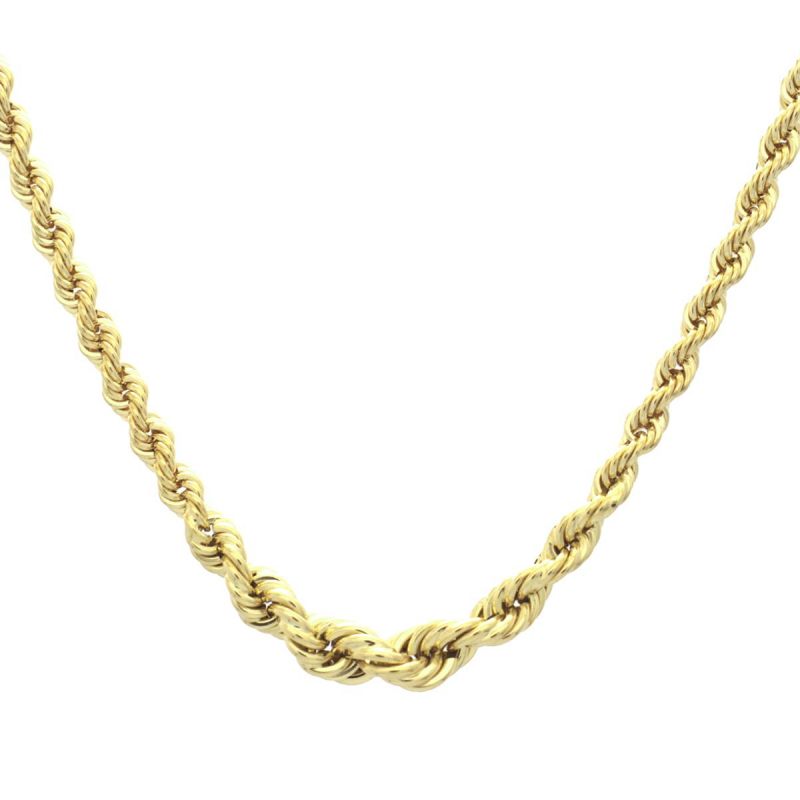 Chaîne femme edora corde creuse 42cm 5mm or 750/1000 jaune - chaines - edora