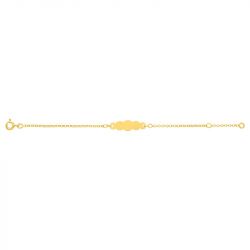 Bracelet bébé gourmette nuage edora or 375/1000 jaune edo9kc21bbn-14 - gourmettes - edora - 2
