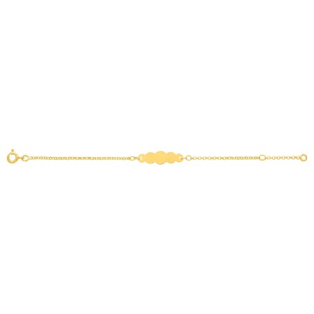 Bracelet bébé gourmette nuage edora or 375/1000 jaune edo9kc21bbn-14 – gourmettes bébé or