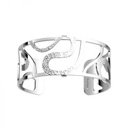 Manchette femme 25mm m les georgettes reptile laiton argenté - manchettes - edora - 0