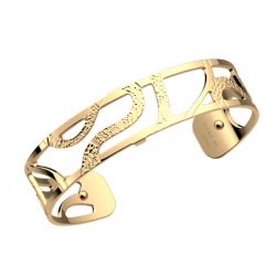 Manchette femme 14mm m les georgettes reptile laiton doré - manchettes - edora - 1