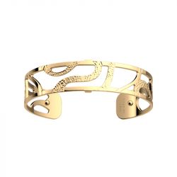 Manchette femme 14mm m les georgettes reptile laiton doré - manchettes - edora - 0