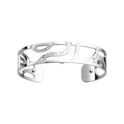 Manchette femme 14mm m les georgettes reptile laiton argenté - manchettes - edora - 0